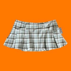 BDG Urban Outfitters Pleated School Girl Mini Skirt LARGE Preppy Y2K NWT